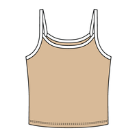 Rib Tank with Contrast Spaghetti Strap - The Collegiate Lineup