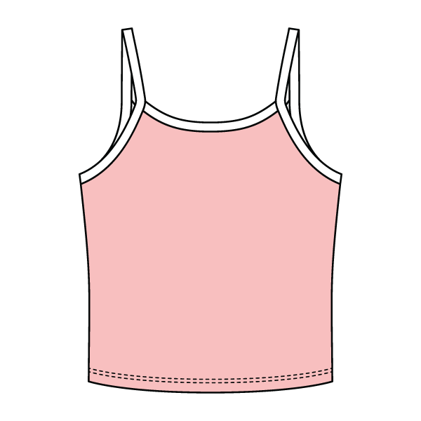 Rib Tank with Contrast Spaghetti Strap - The Collegiate Lineup