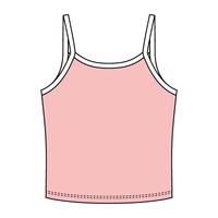Rib Tank with Contrast Spaghetti Strap - The Collegiate Lineup