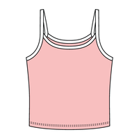 Rib Tank with Contrast Spaghetti Strap - The Collegiate Lineup