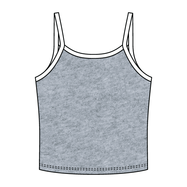 Rib Tank with Contrast Spaghetti Strap - The Collegiate Lineup