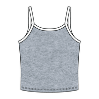 Rib Tank with Contrast Spaghetti Strap - The Collegiate Lineup