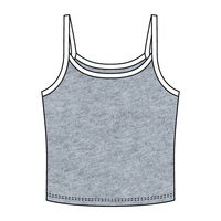 Rib Tank with Contrast Spaghetti Strap - The Collegiate Lineup