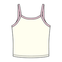 Rib Tank with Contrast Spaghetti Strap - The Collegiate Lineup