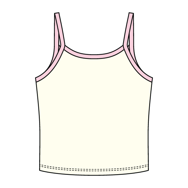 Rib Tank with Contrast Spaghetti Strap - The Collegiate Lineup