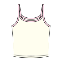 Rib Tank with Contrast Spaghetti Strap - The Collegiate Lineup