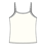 Rib Tank with Contrast Spaghetti Strap