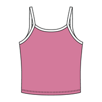 Rib Tank with Contrast Spaghetti Strap - The Collegiate Lineup