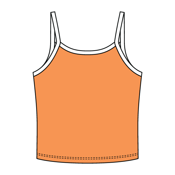 Rib Tank with Contrast Spaghetti Strap - The Collegiate Lineup