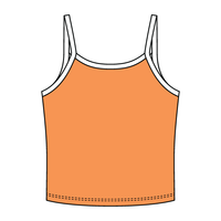 Rib Tank with Contrast Spaghetti Strap - The Collegiate Lineup