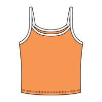 Rib Tank with Contrast Spaghetti Strap - The Collegiate Lineup