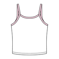 Rib Tank with Contrast Spaghetti Strap - The Collegiate Lineup