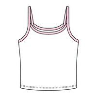 Rib Tank with Contrast Spaghetti Strap - The Collegiate Lineup