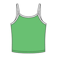 Rib Tank with Contrast Spaghetti Strap - The Collegiate Lineup