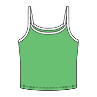 Rib Tank with Contrast Spaghetti Strap - The Collegiate Lineup