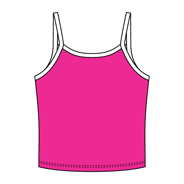 Rib Tank with Contrast Spaghetti Strap - The Collegiate Lineup