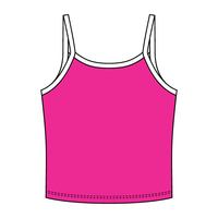 Rib Tank with Contrast Spaghetti Strap - The Collegiate Lineup