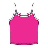 Rib Tank with Contrast Spaghetti Strap - The Collegiate Lineup