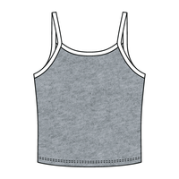 Rib Tank with Contrast Spaghetti Strap - The Collegiate Lineup