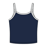 Rib Tank with Contrast Spaghetti Strap - The Collegiate Lineup