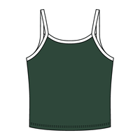 Rib Tank with Contrast Spaghetti Strap - The Collegiate Lineup