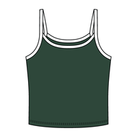 Rib Tank with Contrast Spaghetti Strap - The Collegiate Lineup