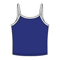 Rib Tank with Contrast Spaghetti Strap - The Collegiate Lineup