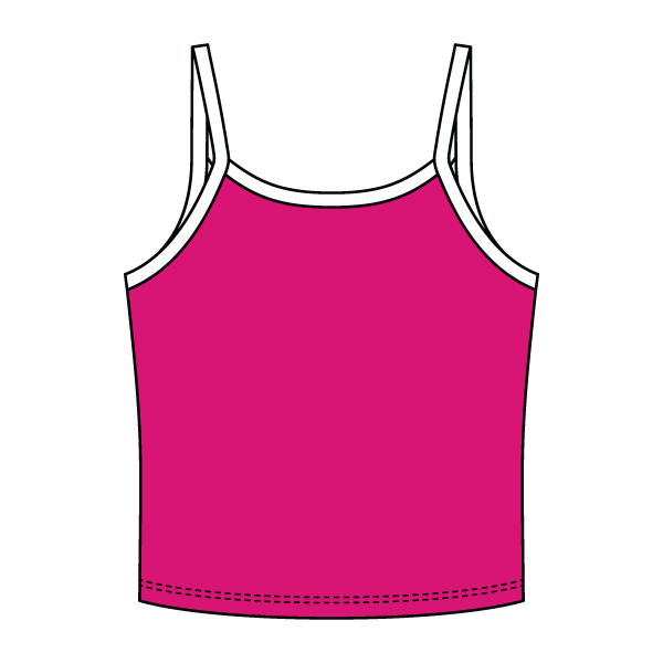 Rib Tank with Contrast Spaghetti Strap - The Collegiate Lineup