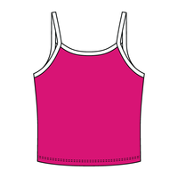 Rib Tank with Contrast Spaghetti Strap - The Collegiate Lineup
