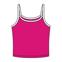 Rib Tank with Contrast Spaghetti Strap - The Collegiate Lineup