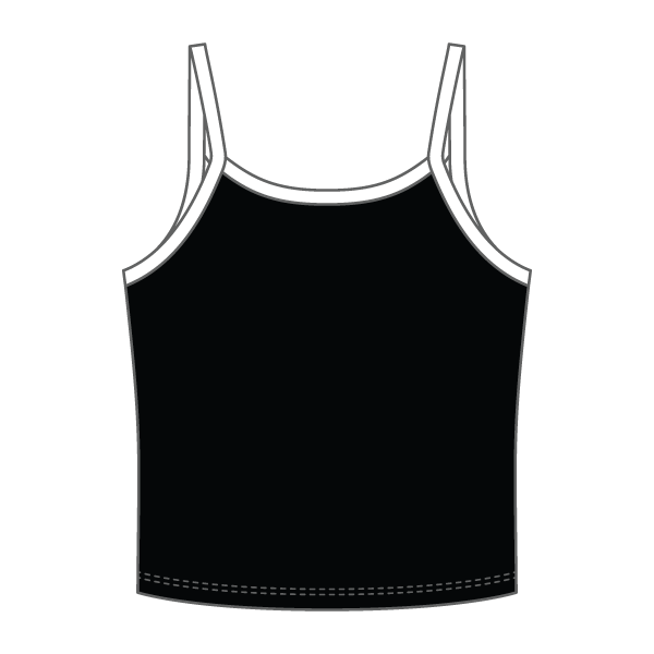 Rib Tank with Contrast Spaghetti Strap - The Collegiate Lineup