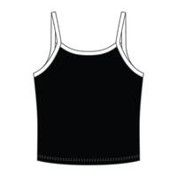 Rib Tank with Contrast Spaghetti Strap - The Collegiate Lineup
