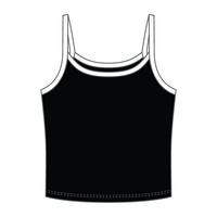 Rib Tank with Contrast Spaghetti Strap - The Collegiate Lineup