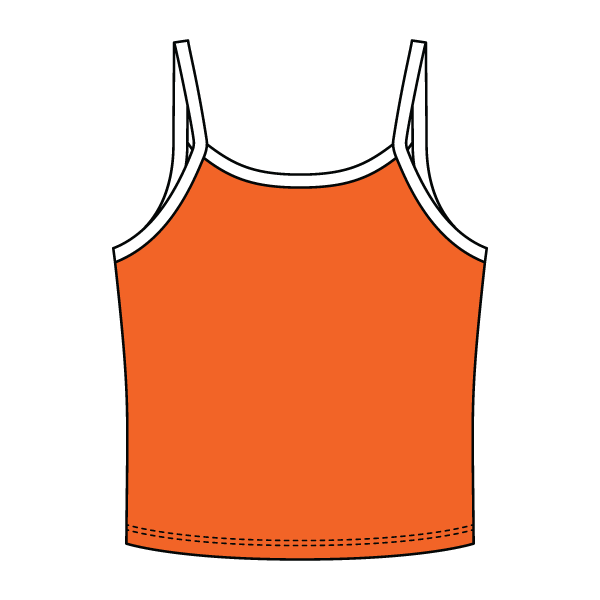 Rib Tank with Contrast Spaghetti Strap - The Collegiate Lineup