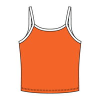 Rib Tank with Contrast Spaghetti Strap - The Collegiate Lineup