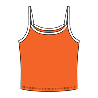 Rib Tank with Contrast Spaghetti Strap - The Collegiate Lineup