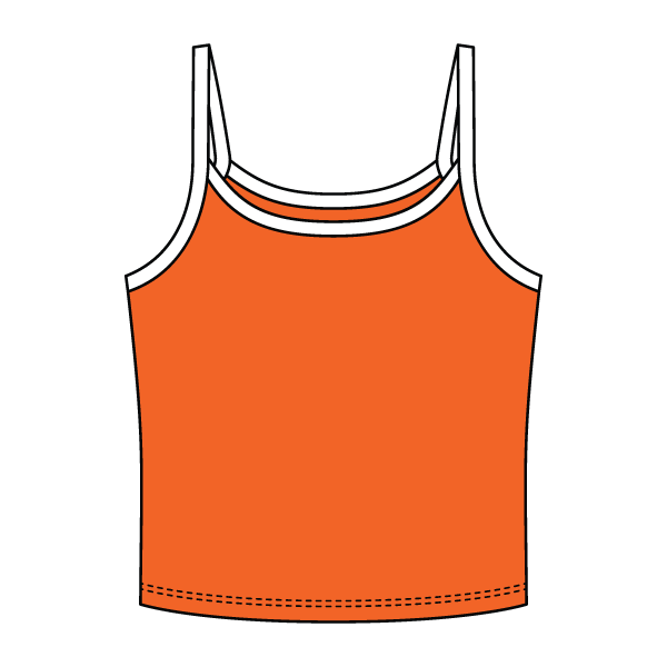 Rib Tank with Contrast Spaghetti Strap - The Collegiate Lineup