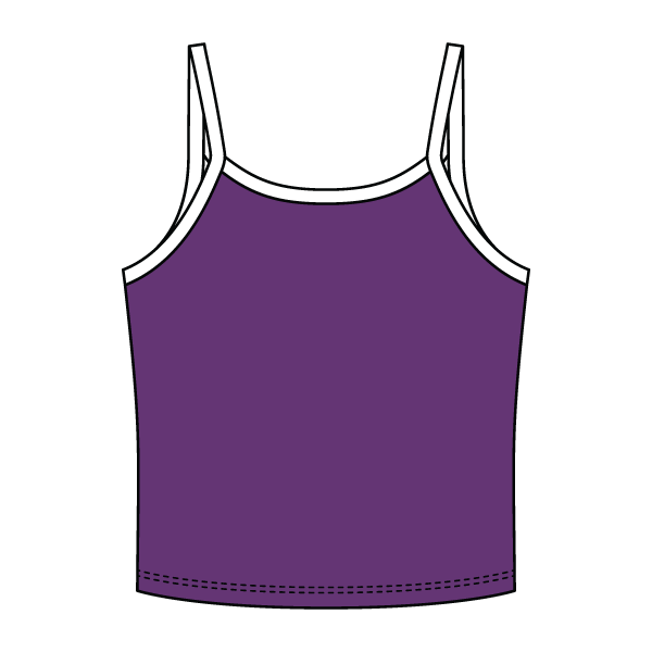 Rib Tank with Contrast Spaghetti Strap - The Collegiate Lineup