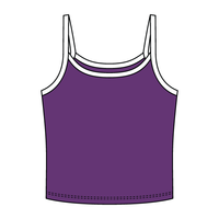 Rib Tank with Contrast Spaghetti Strap - The Collegiate Lineup