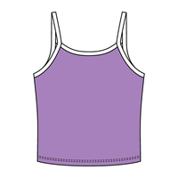 Rib Tank with Contrast Spaghetti Strap - The Collegiate Lineup