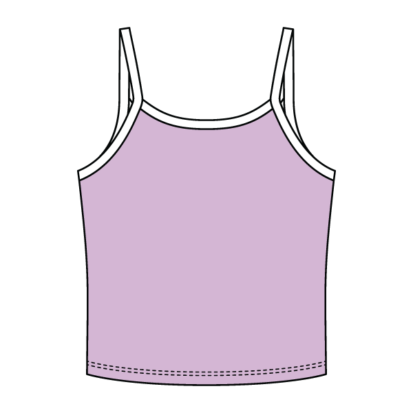 Rib Tank with Contrast Spaghetti Strap - The Collegiate Lineup