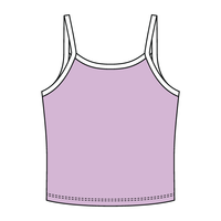 Rib Tank with Contrast Spaghetti Strap - The Collegiate Lineup