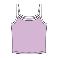 Rib Tank with Contrast Spaghetti Strap - The Collegiate Lineup