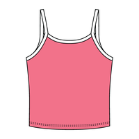 Rib Tank with Contrast Spaghetti Strap - The Collegiate Lineup