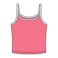 Rib Tank with Contrast Spaghetti Strap - The Collegiate Lineup