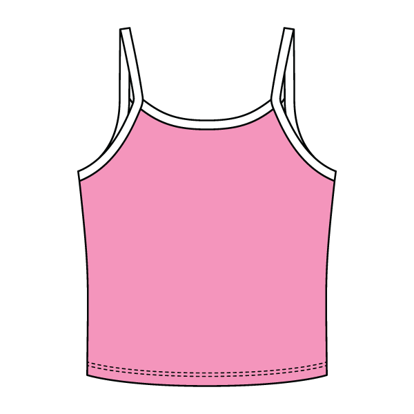 Rib Tank with Contrast Spaghetti Strap - The Collegiate Lineup
