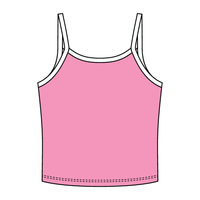 Rib Tank with Contrast Spaghetti Strap - The Collegiate Lineup