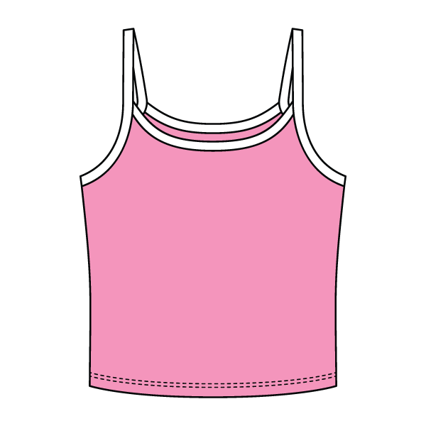 Rib Tank with Contrast Spaghetti Strap - The Collegiate Lineup