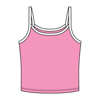 Rib Tank with Contrast Spaghetti Strap - The Collegiate Lineup
