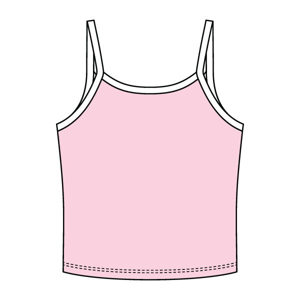 Rib Tank with Contrast Spaghetti Strap - The Collegiate Lineup